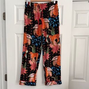 Room Service Floral Tiger Print Lounge Pajama Pants Women’s Small